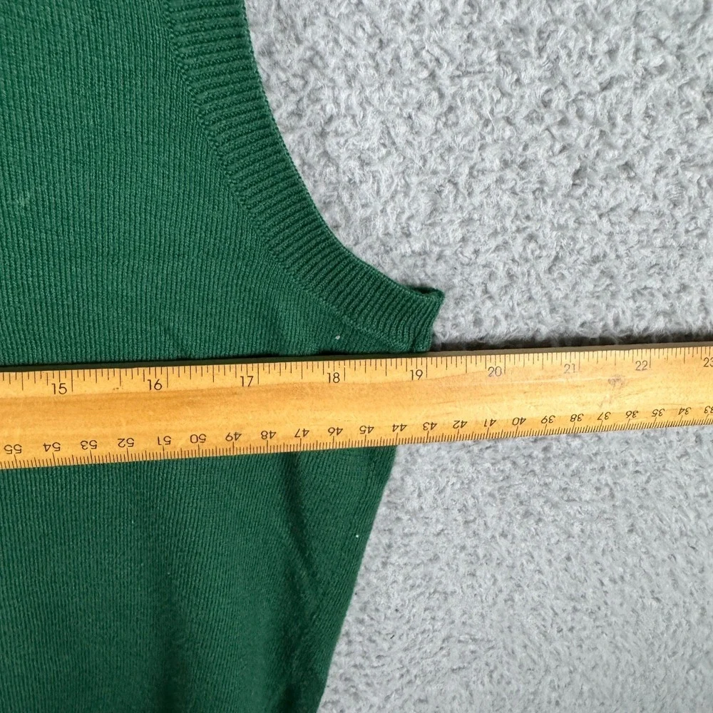 Polo Ralph Lauren Mens Green 100% Pima Cotton V-Neck Sweater Vest Medium